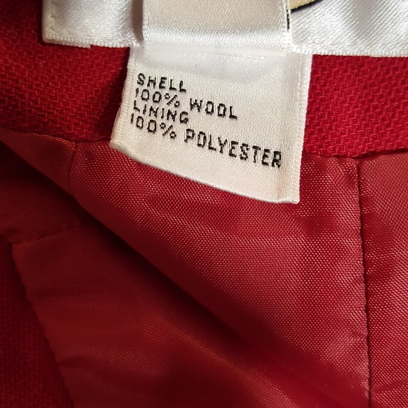 Talbots Red Wool Pencil Skirt - Picture 6 of 7